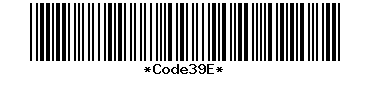 Code 39 Extended, with check digit